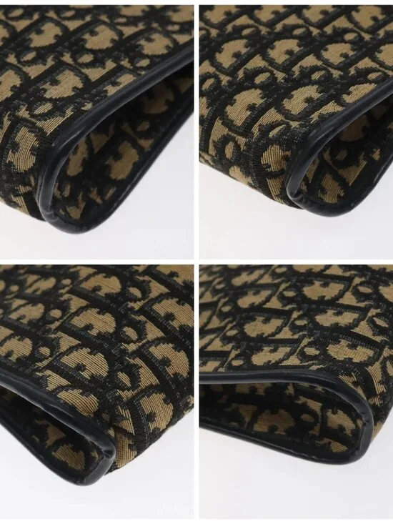 Christian Dior Trotter Canvas Shoulder Bag Navy Gold Auth BA3029 - Picture 16 of 16